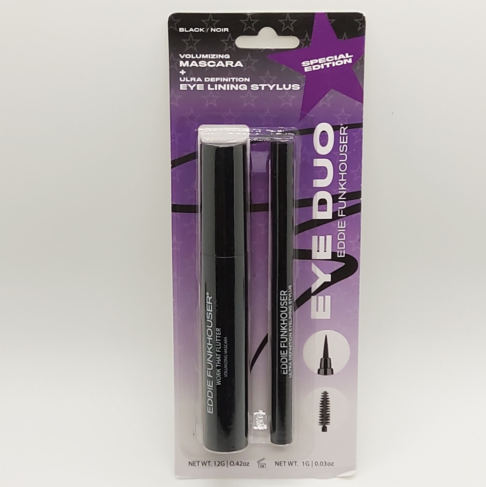 EDDIE FUNKHOUSER Eye Duo: Mascara & Liquid Eyeliner Set NEW